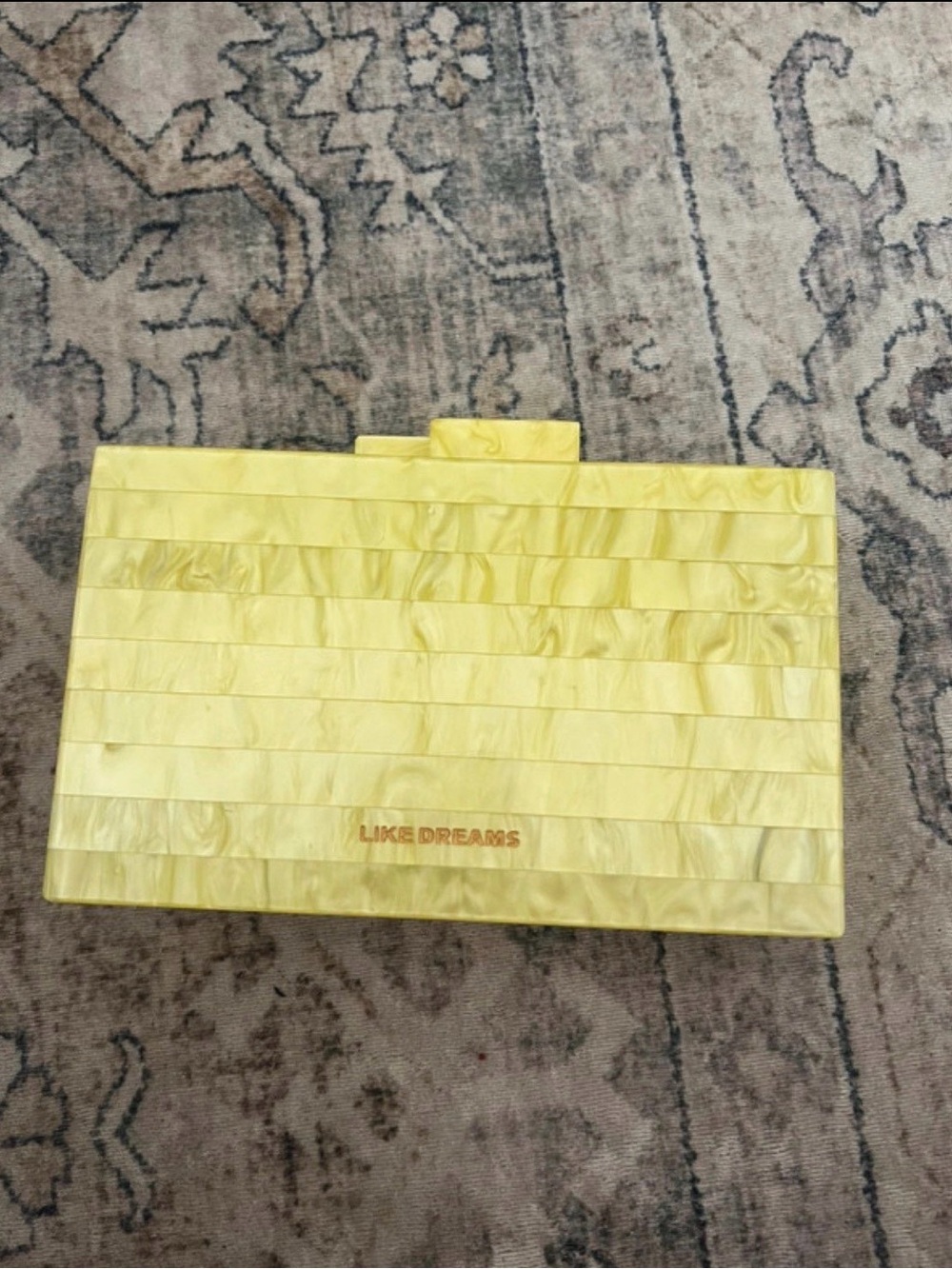 LIKE DREAMS Yellow Ruffled Clutch
